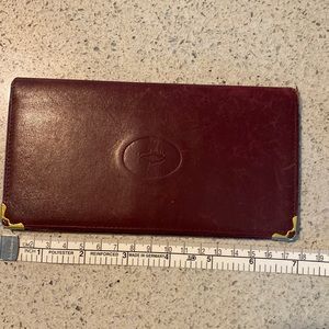 Vintage Cartier long wallet burgundy/wine color